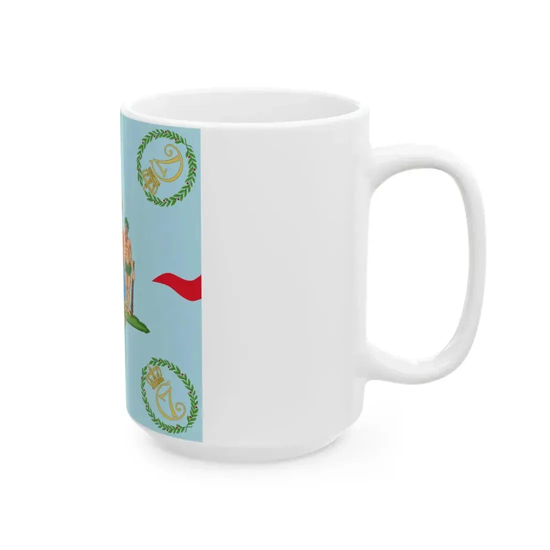 Regimental flag of Kings Regiment Denmark (Denmark) White Coffee Mug - Go Mug Yourself