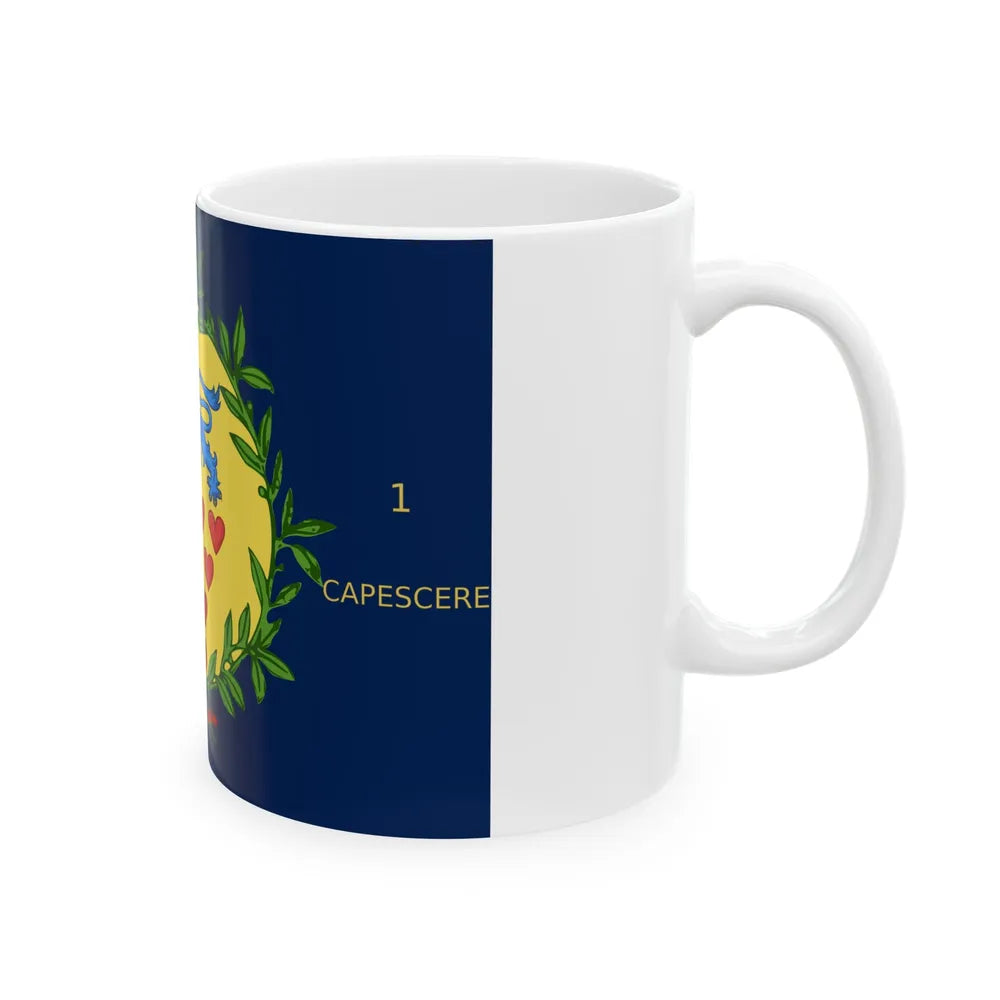 Regimental flag of Northern Jutland National Regiment of foot (Denmark) White Coffee Mug - Go Mug Yourself