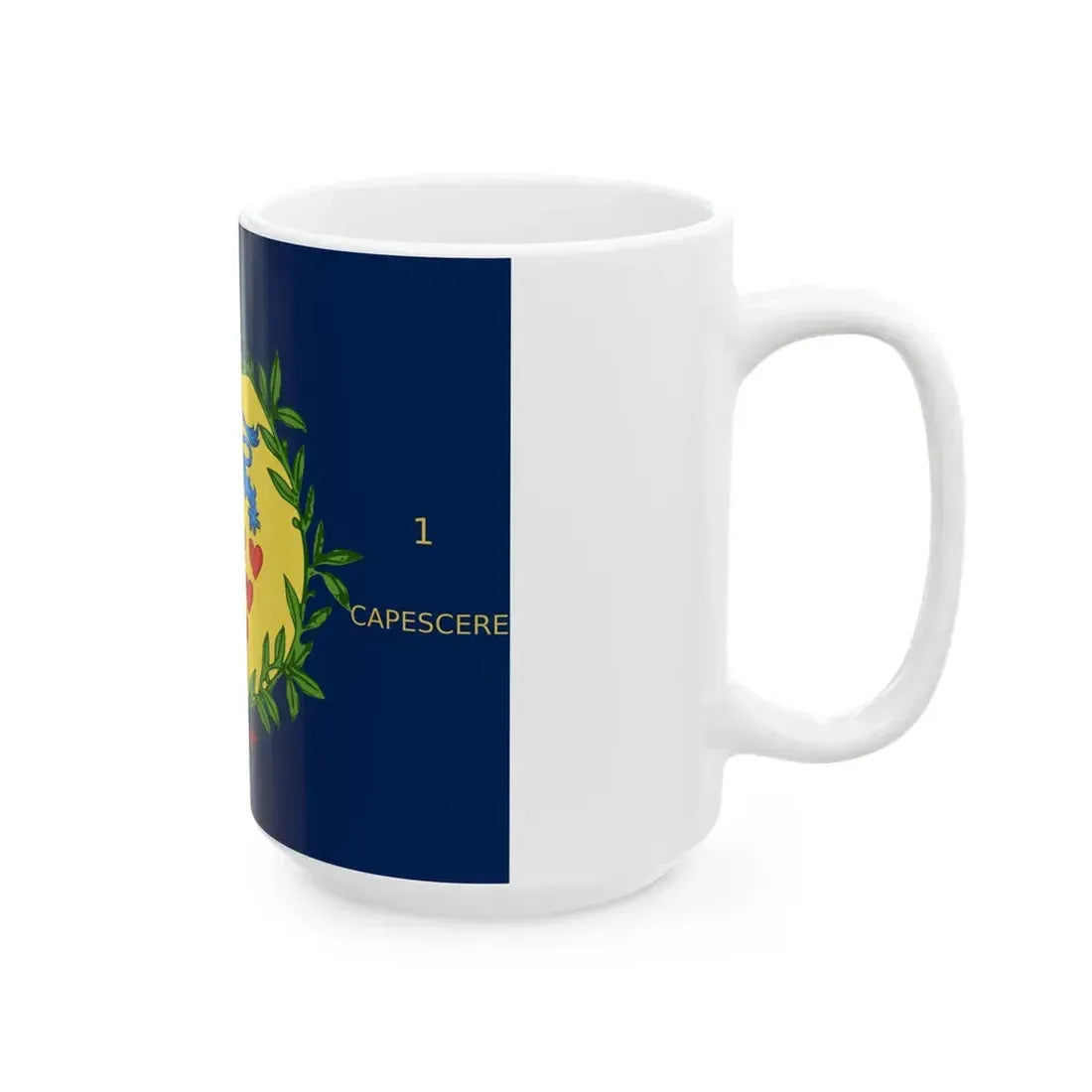 Regimental flag of Northern Jutland National Regiment of foot (Denmark) White Coffee Mug - Go Mug Yourself