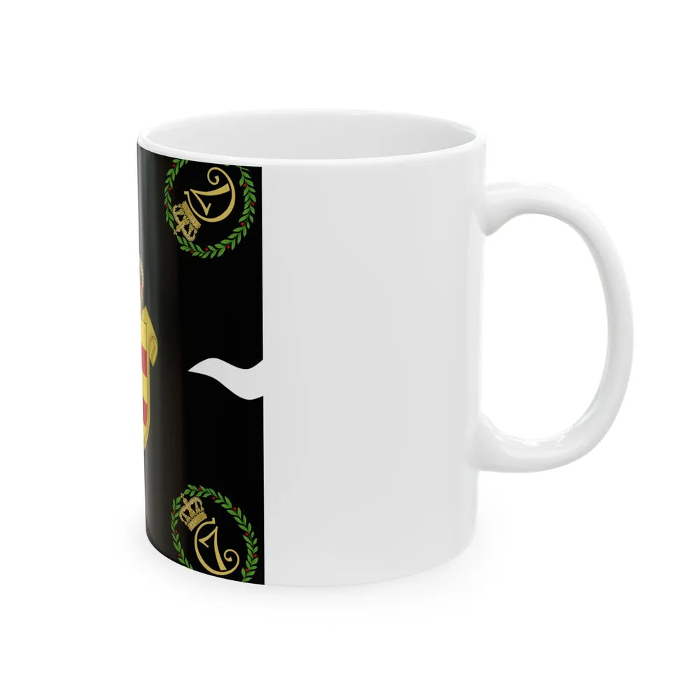 Regimental flag of Oldenburg Infantry Regiment 2 (Denmark) White Coffee Mug - Go Mug Yourself