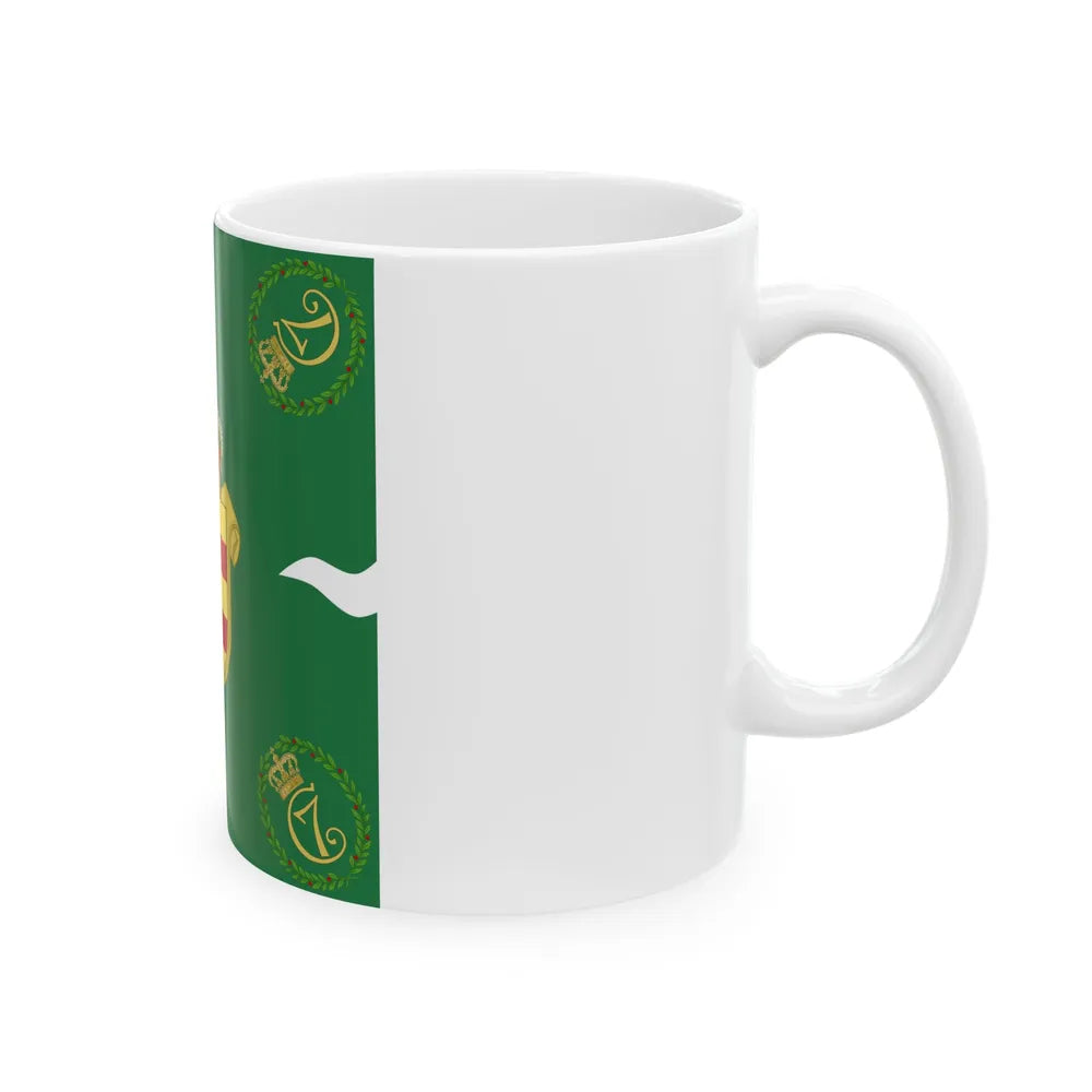 Regimental flag of Oldenburg Infantry Regiment (Denmark) White Coffee Mug - Go Mug Yourself