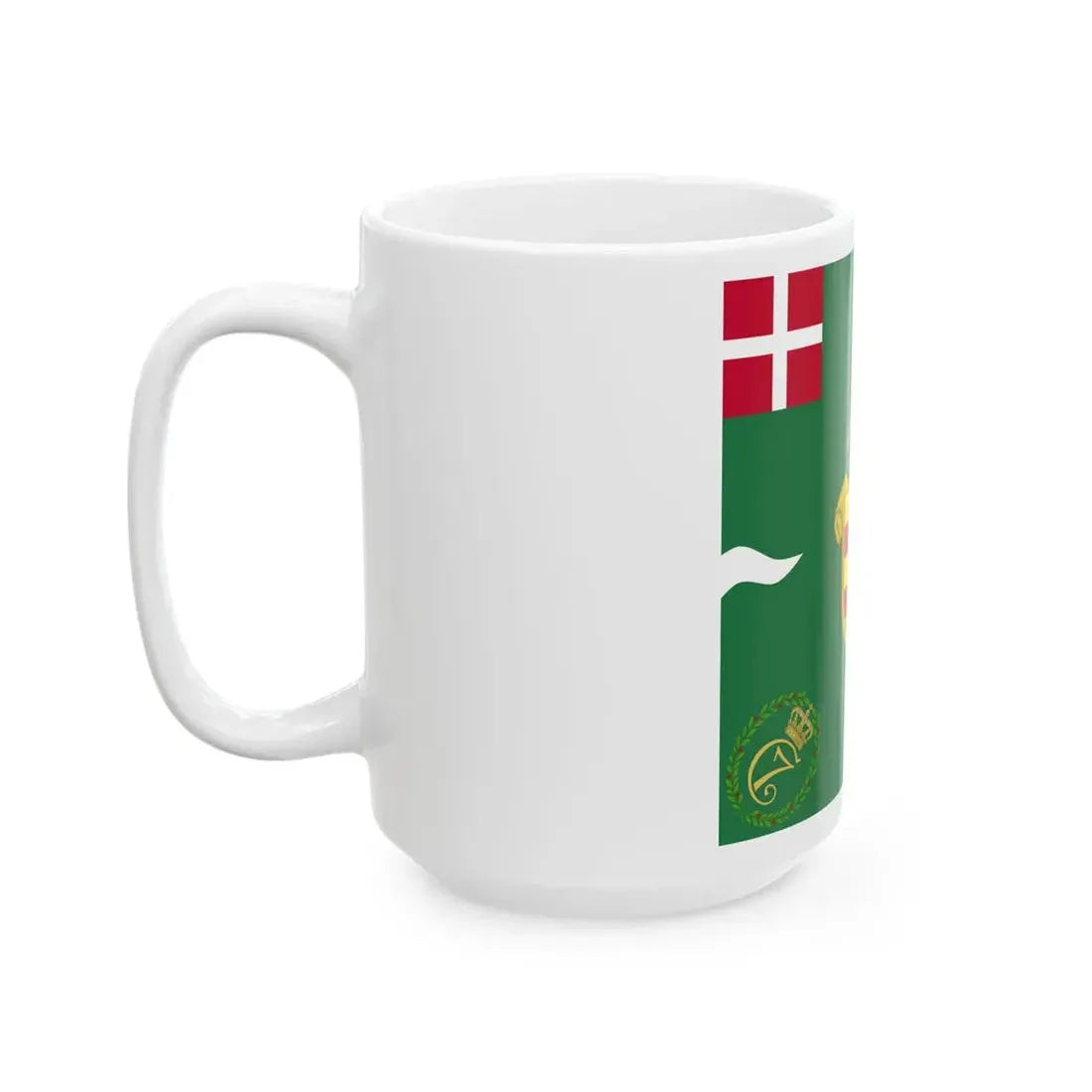 Regimental flag of Oldenburg Infantry Regiment (Denmark) White Coffee Mug - Go Mug Yourself