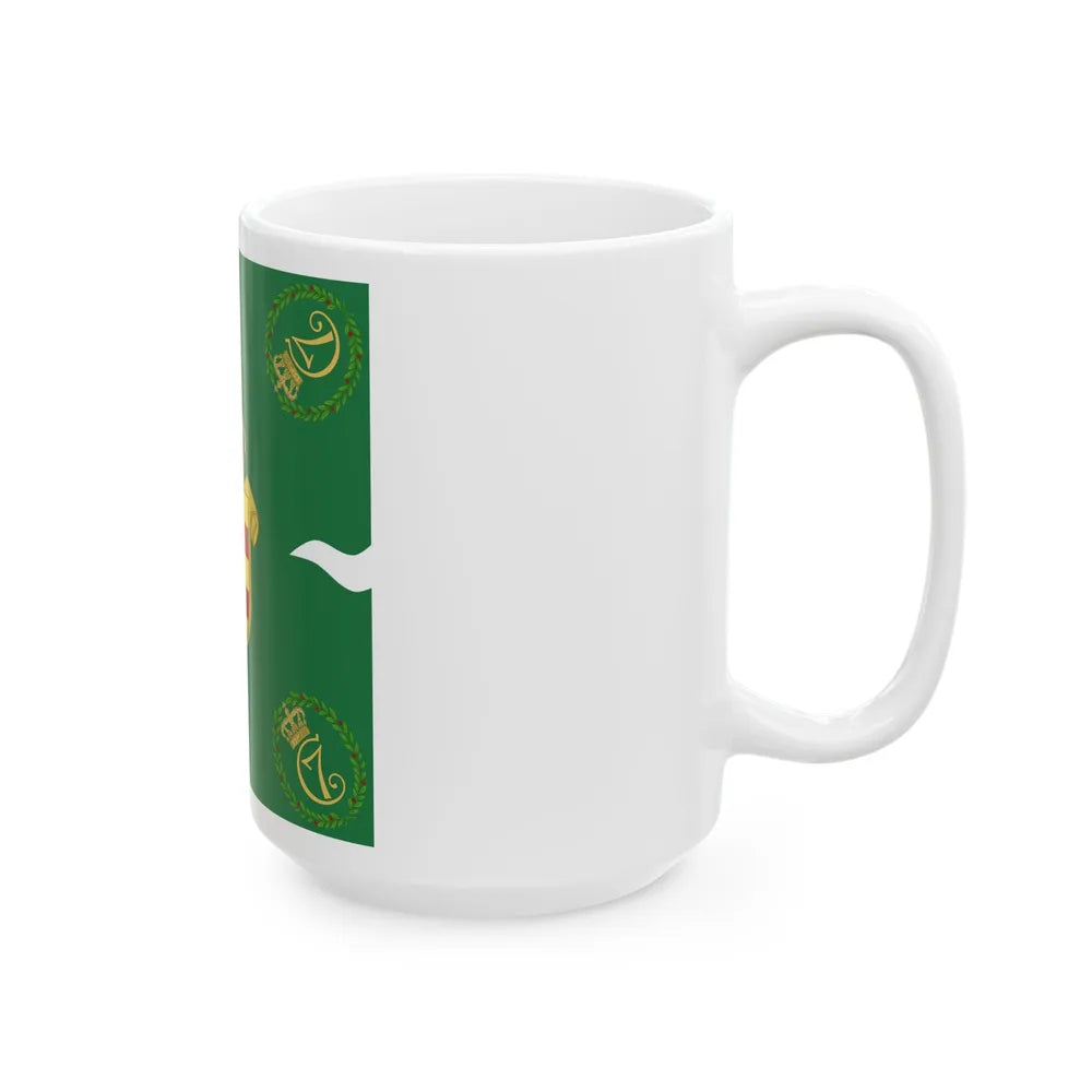 Regimental flag of Oldenburg Infantry Regiment (Denmark) White Coffee Mug - Go Mug Yourself