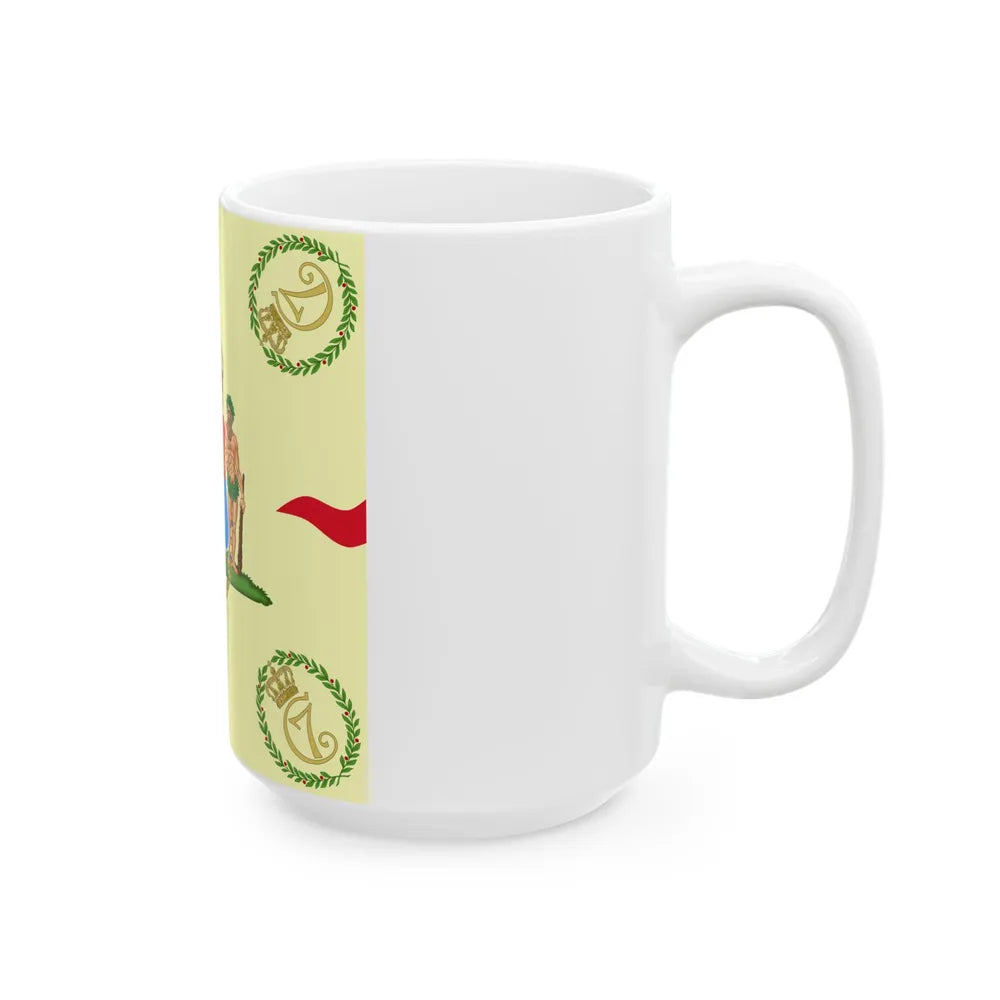 Regimental flag of Prince Frederiks Armed Infantry Regiment (Denmark) White Coffee Mug - Go Mug Yourself