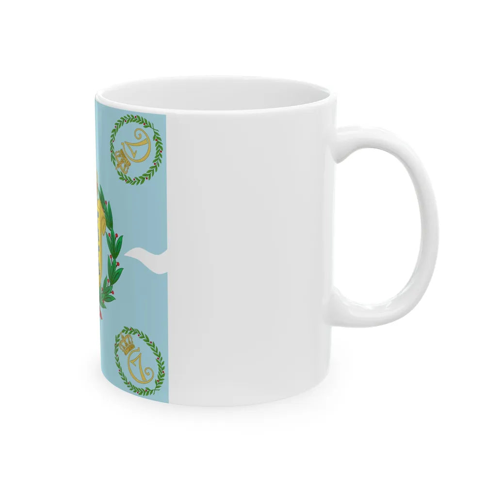 Regimental flag of Schleswig Infantry Regiment (Denmark) White Coffee Mug - Go Mug Yourself