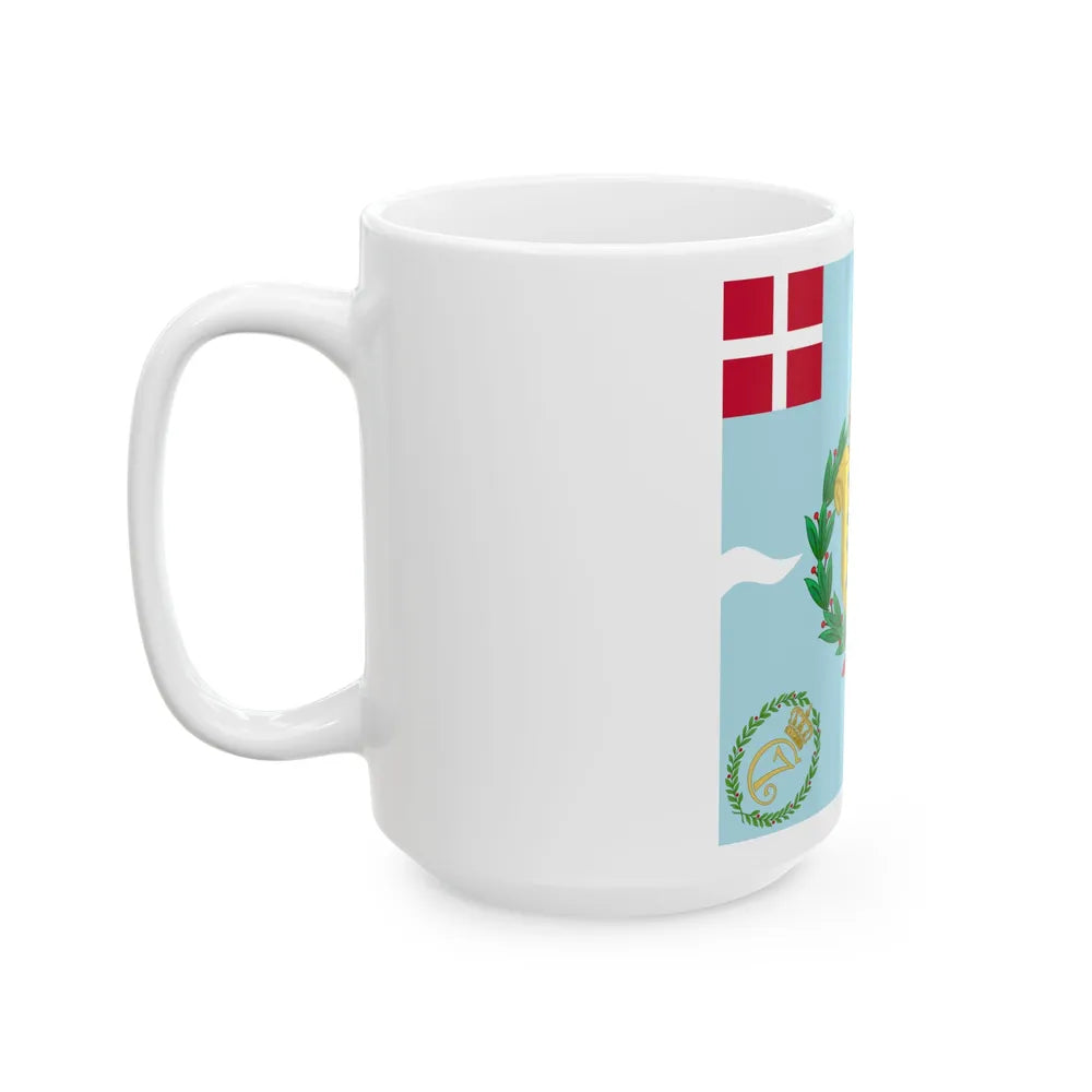 Regimental flag of Schleswig Infantry Regiment (Denmark) White Coffee Mug - Go Mug Yourself