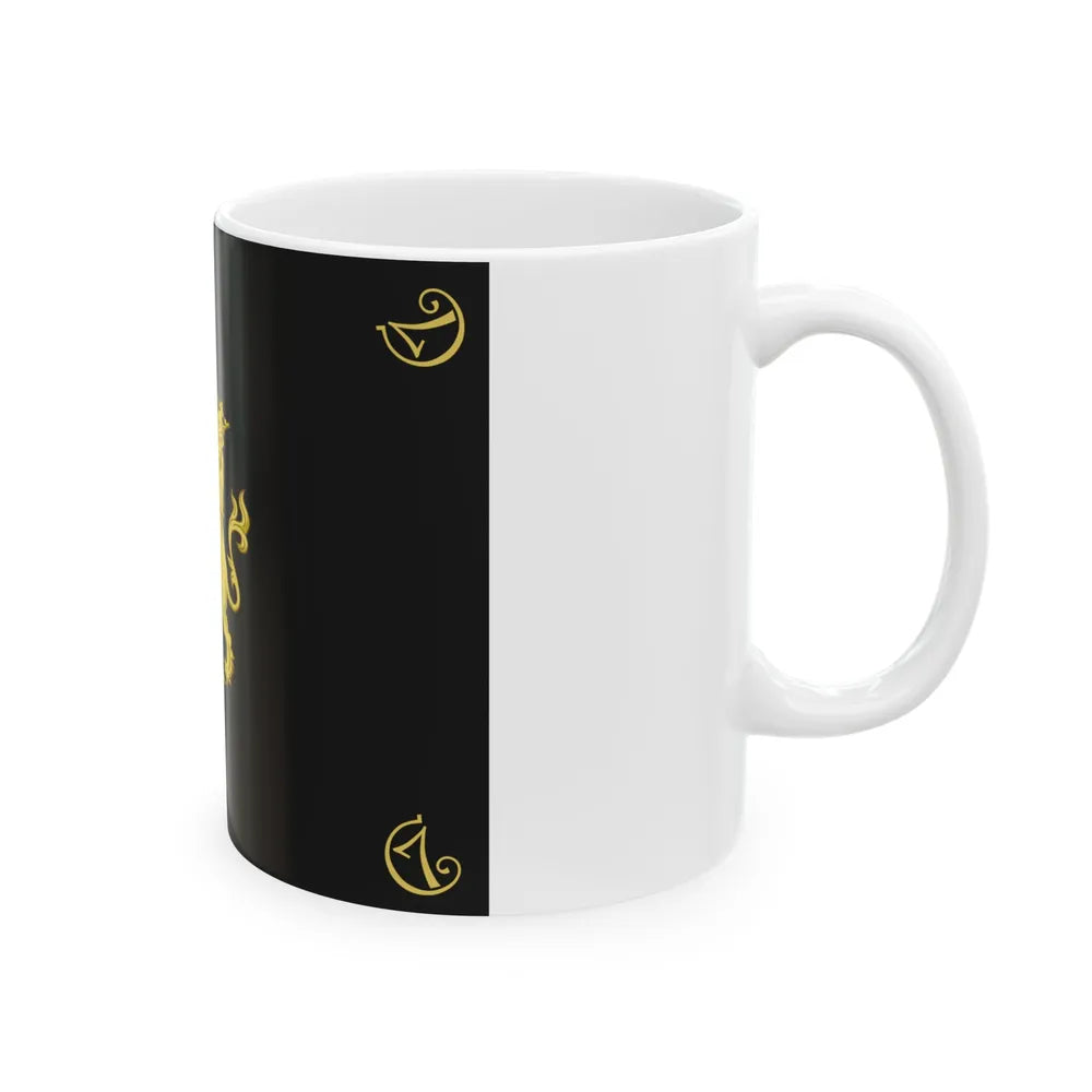 Regimental flag of The Kings Life Regiment (Denmark) White Coffee Mug - Go Mug Yourself