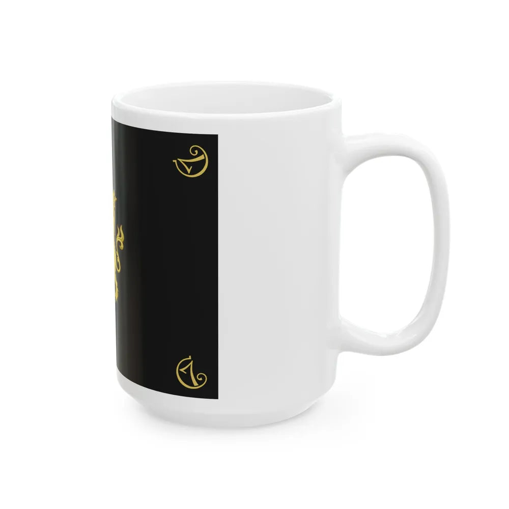Regimental flag of The Kings Life Regiment (Denmark) White Coffee Mug - Go Mug Yourself