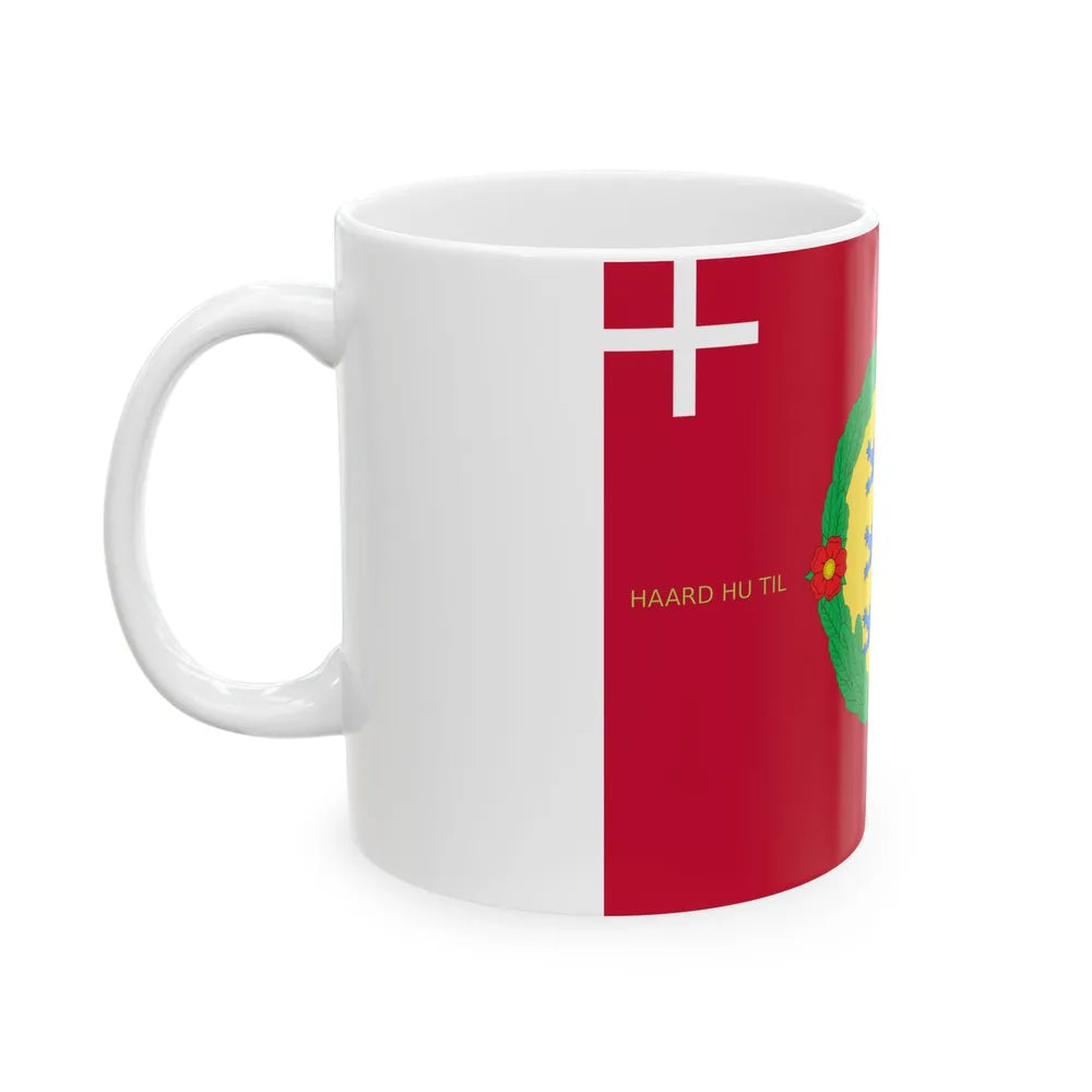 Regimental flag of Zealand National Regiment of foot (Denmark) White Coffee Mug - Go Mug Yourself