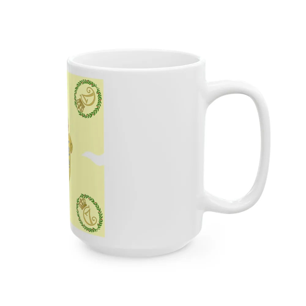 Regimental flag of Zealandic Infantry Regiment (Denmark) White Coffee Mug - Go Mug Yourself