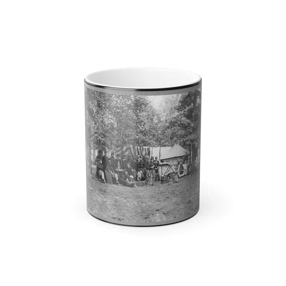 Regimental Staff, New York Volunteers, Near Bealton I.E., Bealeton , Va. (U.S. Civil War) Color Changing Coffee Mug 11oz-11oz-Go Mug Yourself