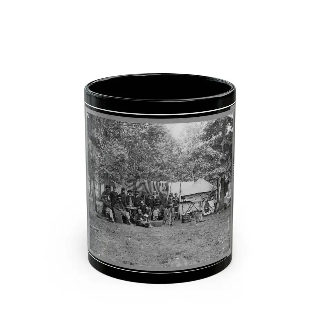 Regimental Staff, New York Volunteers, Near Bealton I.E., Bealeton , Va. (U.S. Civil War) Black Coffee Mug 11oz - Go Mug Yourself