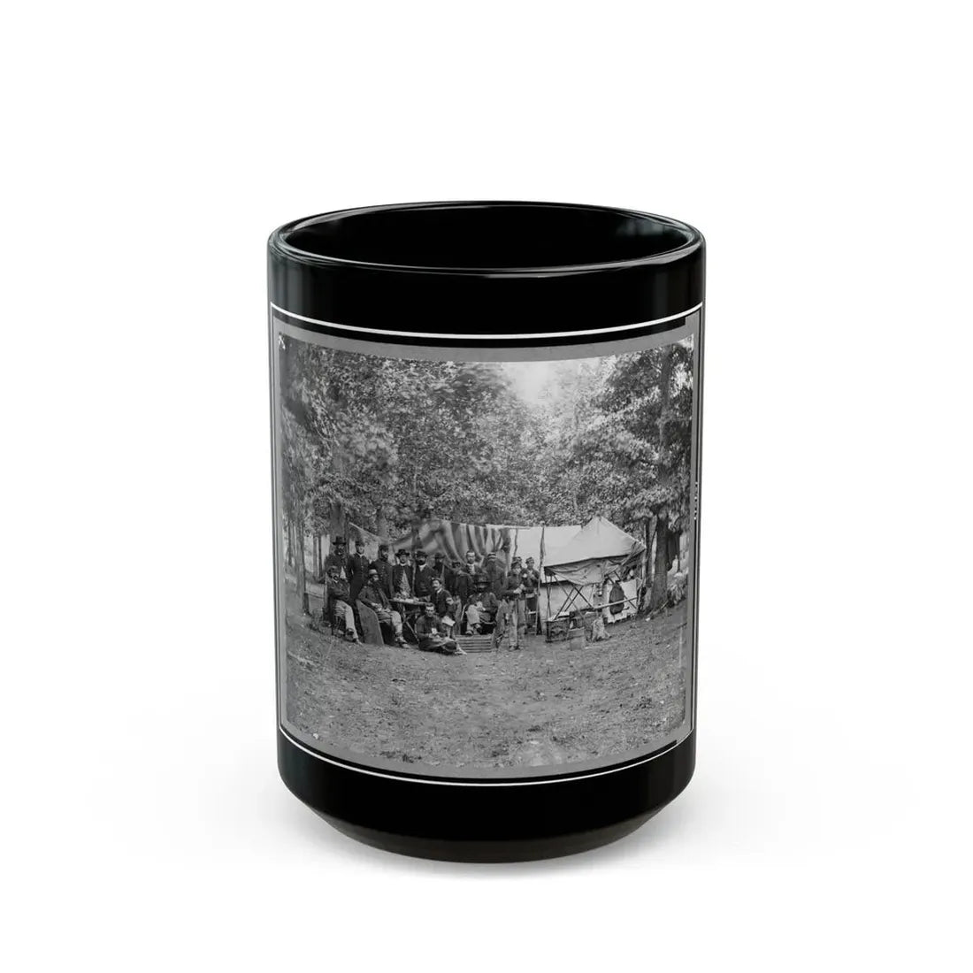Regimental Staff, New York Volunteers, Near Bealton I.E., Bealeton , Va. (U.S. Civil War) Black Coffee Mug 15oz - Go Mug Yourself
