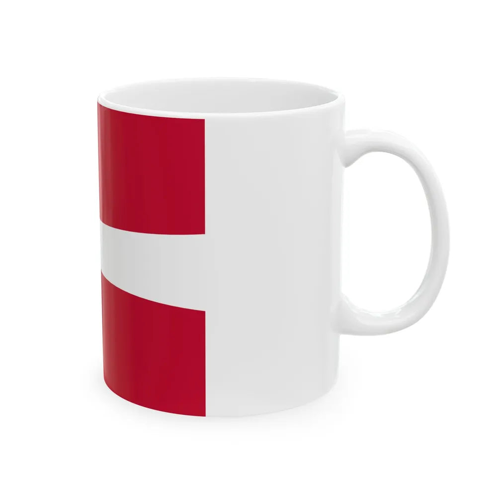 Regimental standard of 19 Battalion of Denmark 1912-1947 (Denmark) White Coffee Mug - Go Mug Yourself