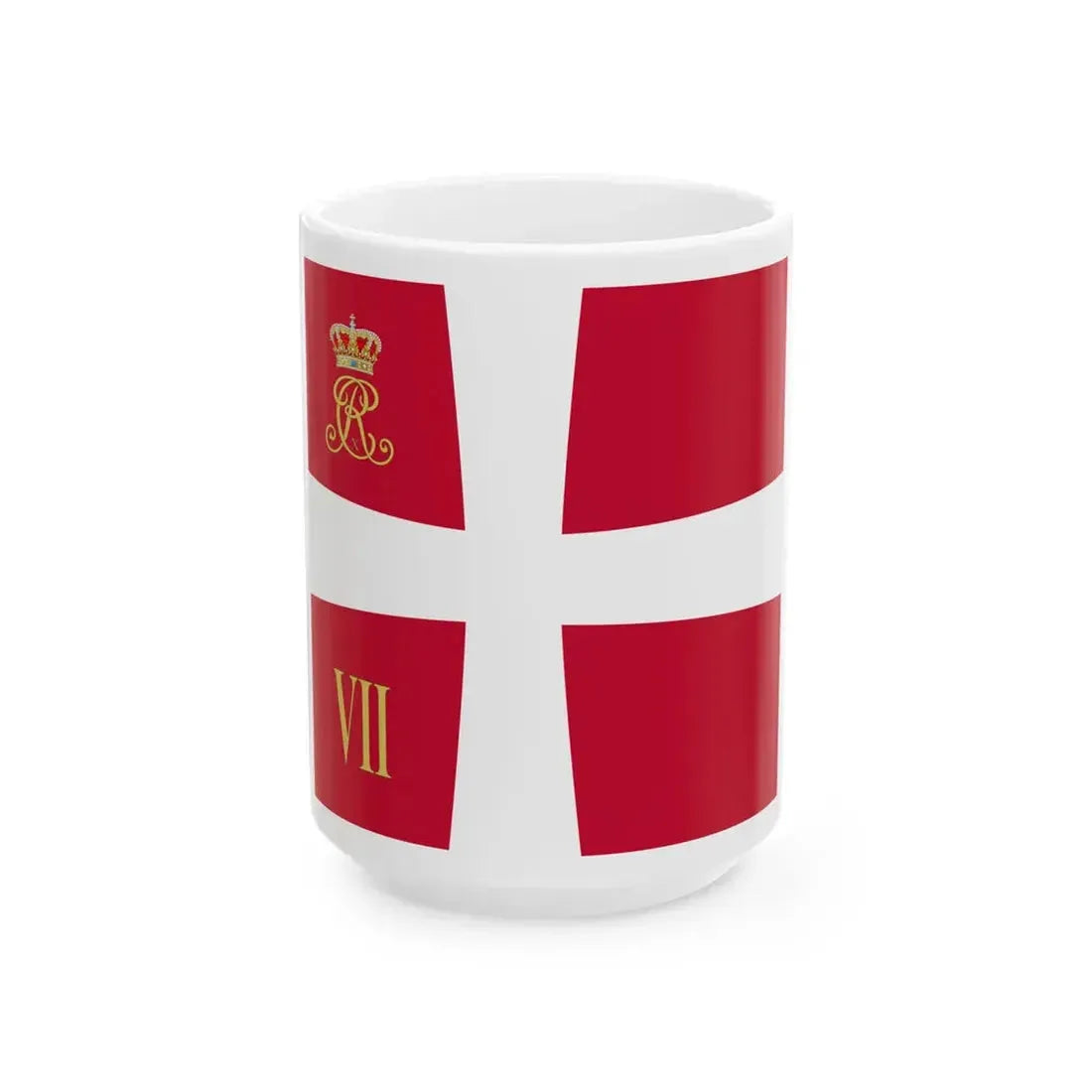 Regimental standard of 7 Battalion of Denmark 1912-1947 (Denmark) White Coffee Mug 15oz - Go Mug Yourself