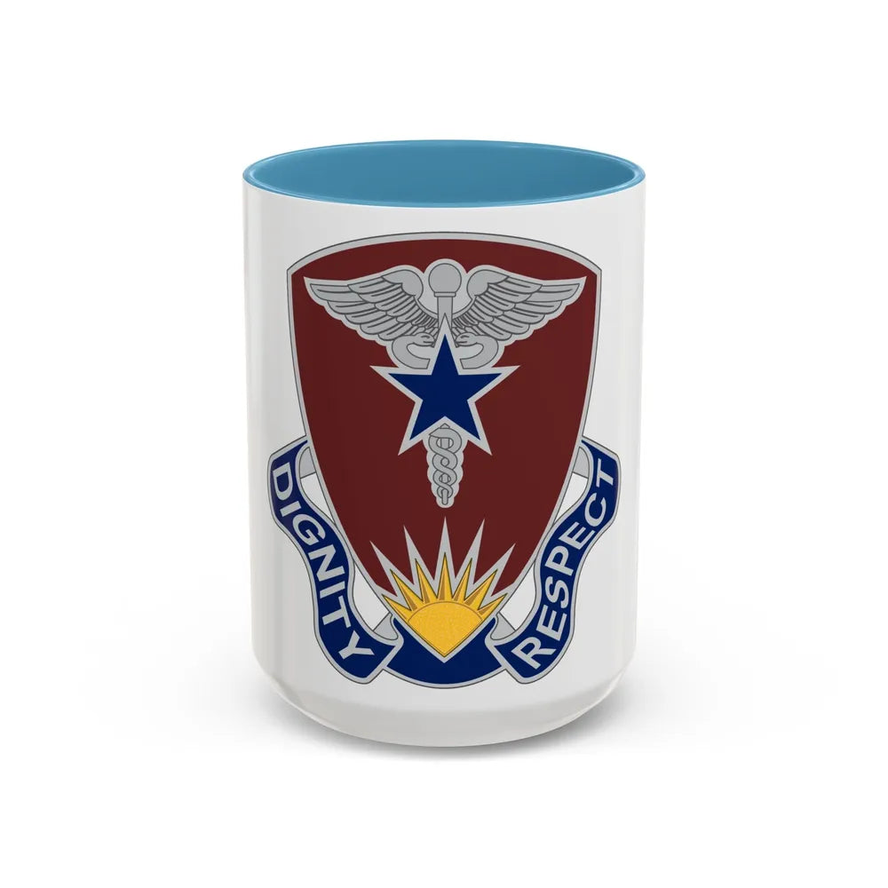 Regional Health Command Europe (U.S. Army) Accent Coffee Mug 15oz Light Blue - Go Mug Yourself