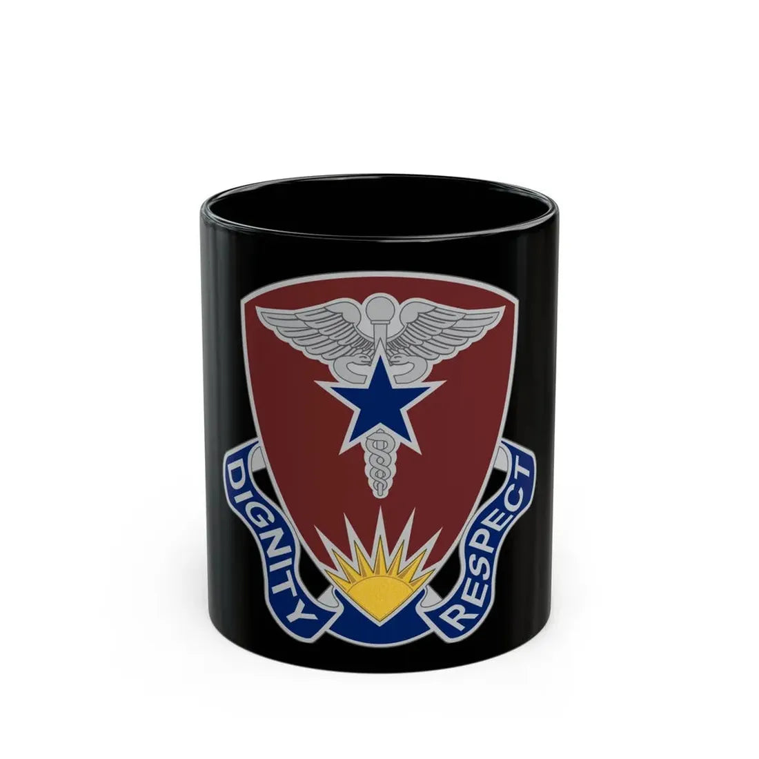 Regional Health Command Europe (U.S. Army) Black Coffee Mug 11oz - Go Mug Yourself