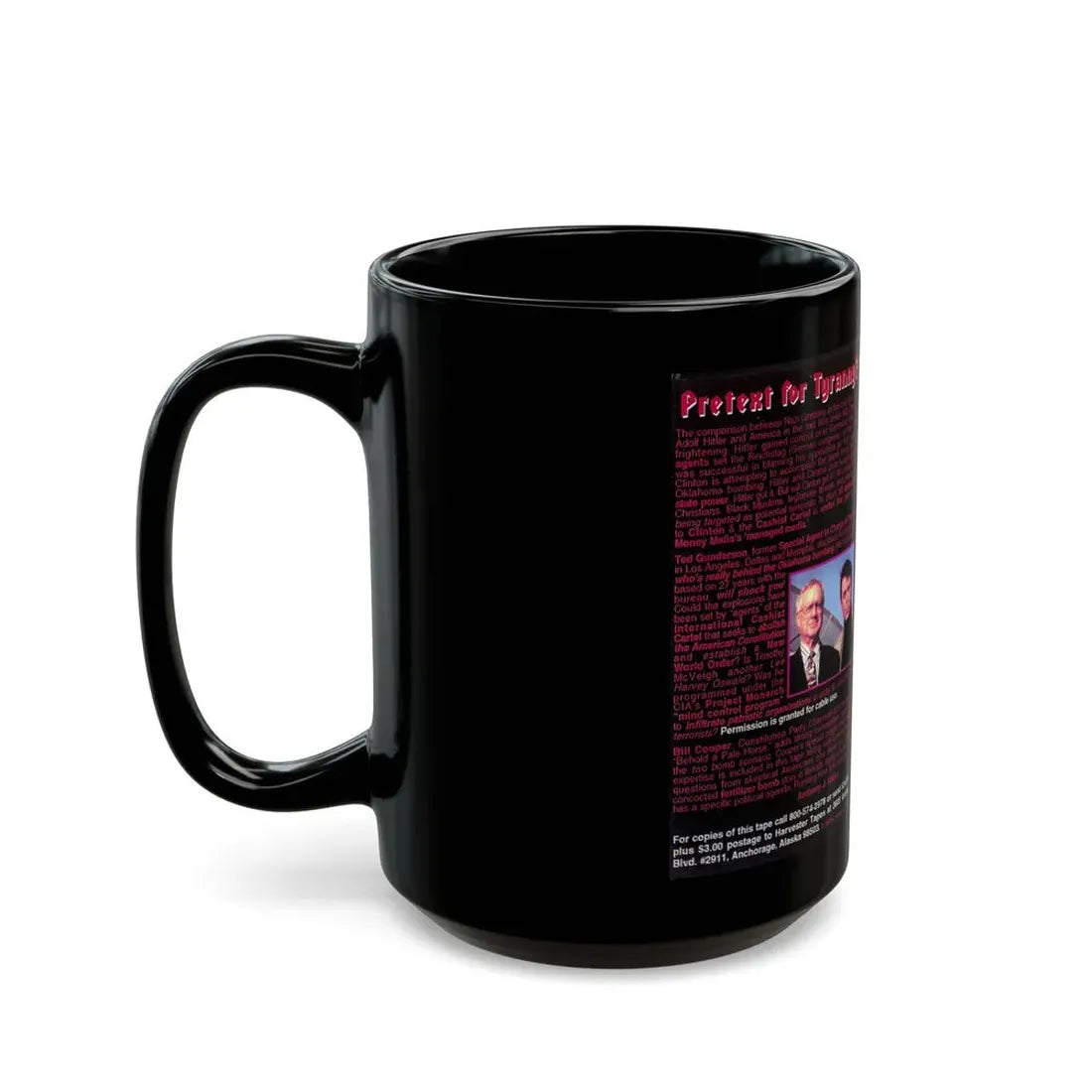 REICHSTAG 95 AN AMERICAN HOLOCAUST (VHS COVER) - Black Coffee Mug - Go Mug Yourself