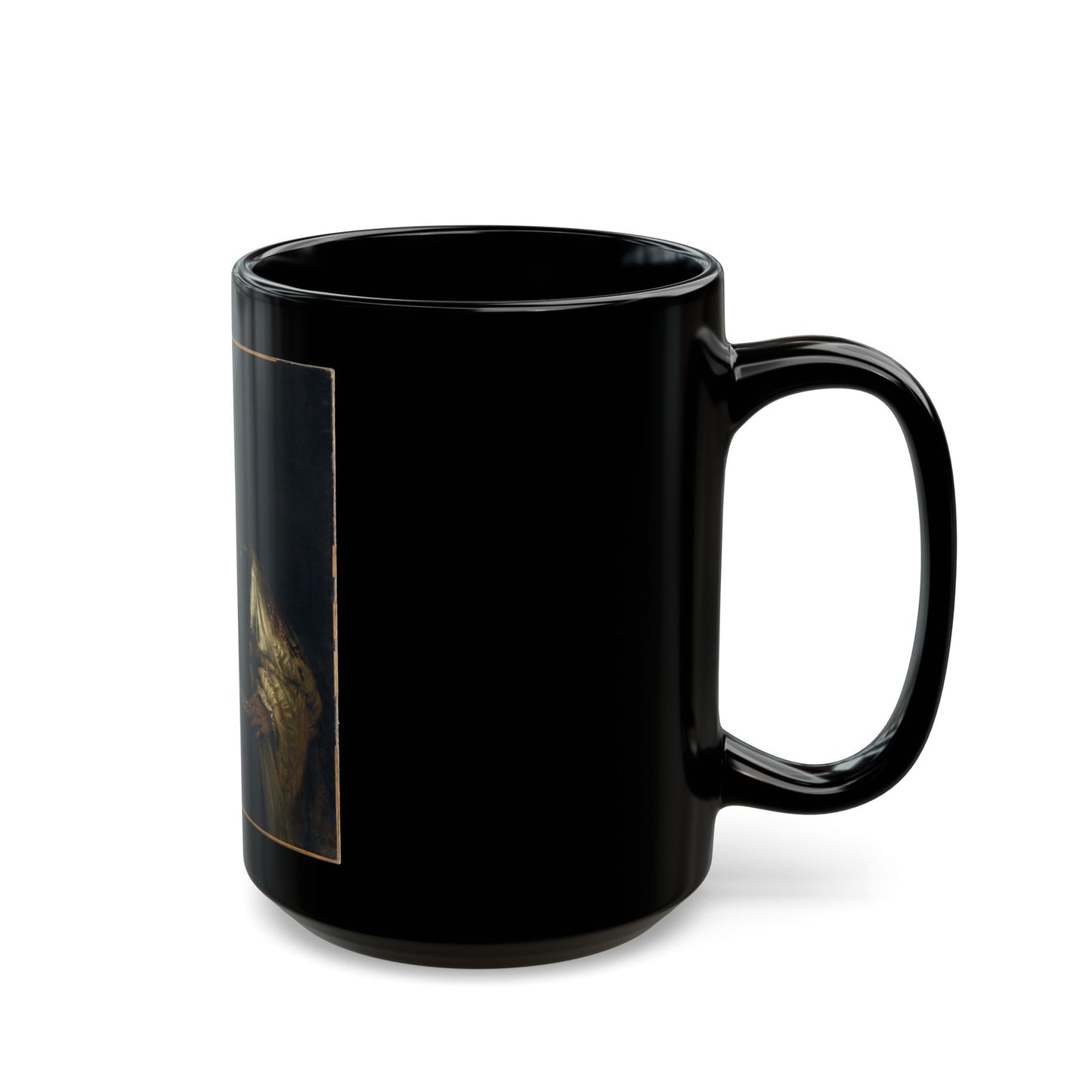 Rembrandt Aristotle with a Bust of Homer - Black Coffee Mug-Go Mug Yourself