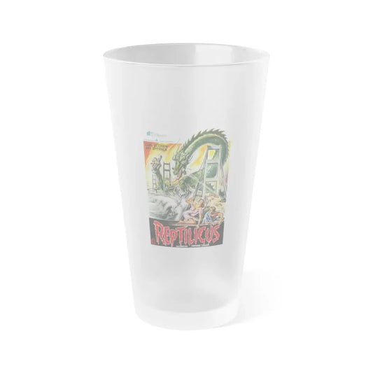 REPTILICUS (BELGIAN) 1961 Movie Poster - Frosted Pint Glass 16oz Default Title - Go Mug Yourself