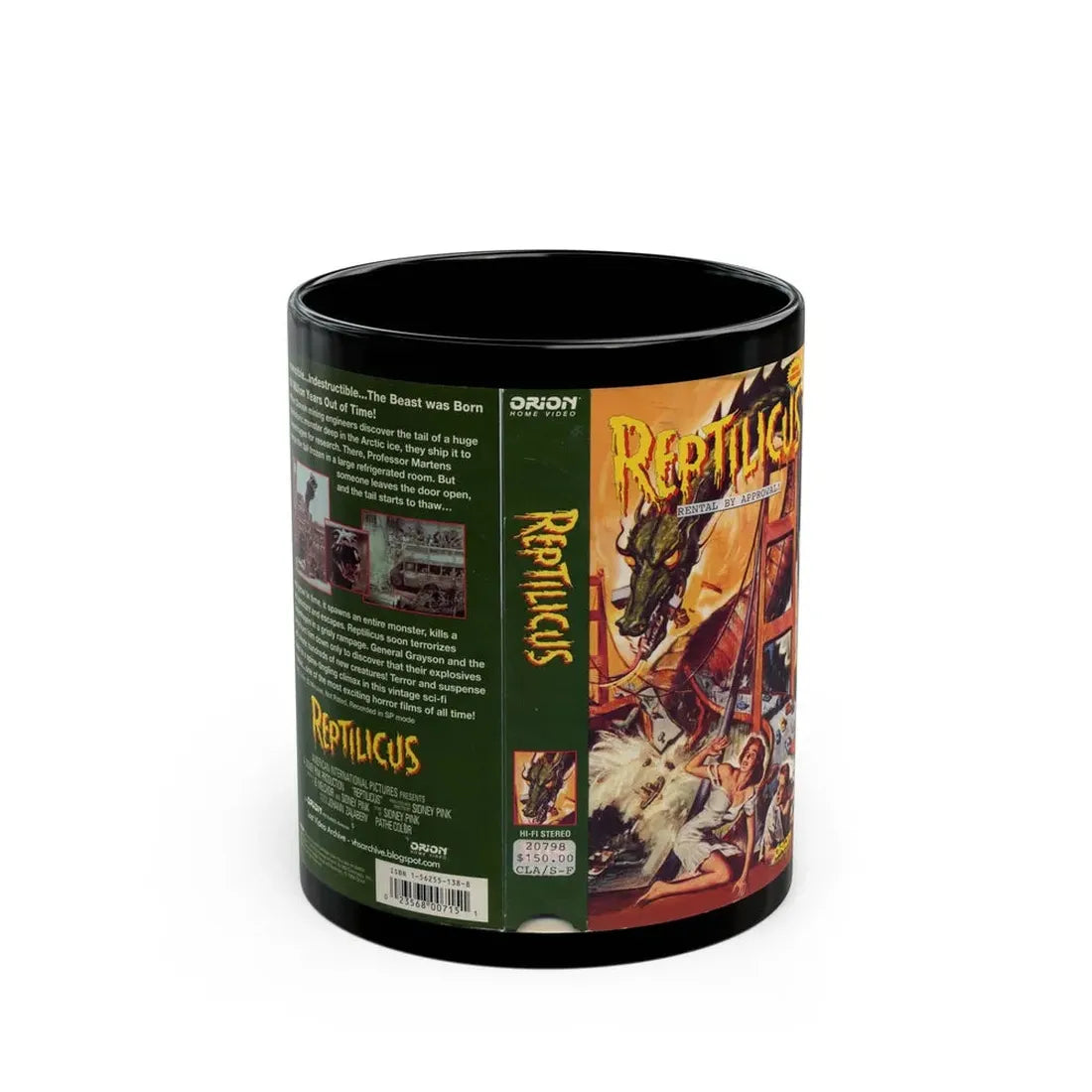 REPTILICUS (VHS COVER) - Black Coffee Mug 11oz - Go Mug Yourself