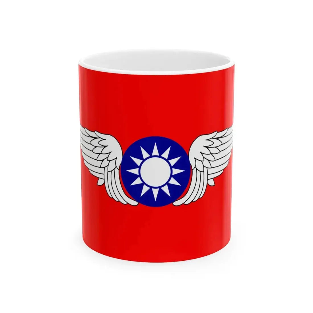 Republic of China Air Forces Flag 1937 (China) White Coffee Mug 11oz - Go Mug Yourself
