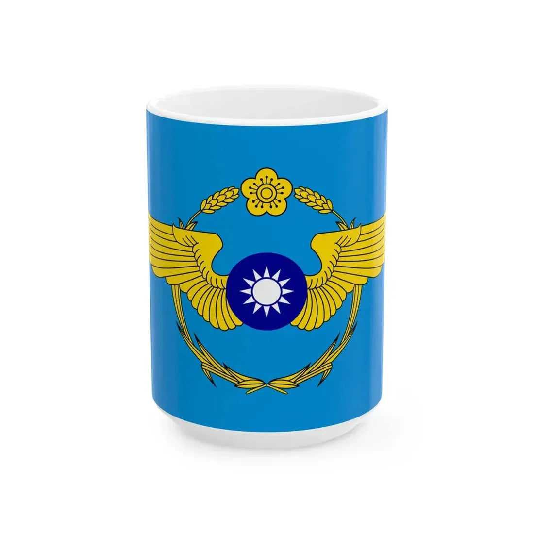 Republic of China Air Forces Flag 1948 (China) White Coffee Mug 15oz - Go Mug Yourself