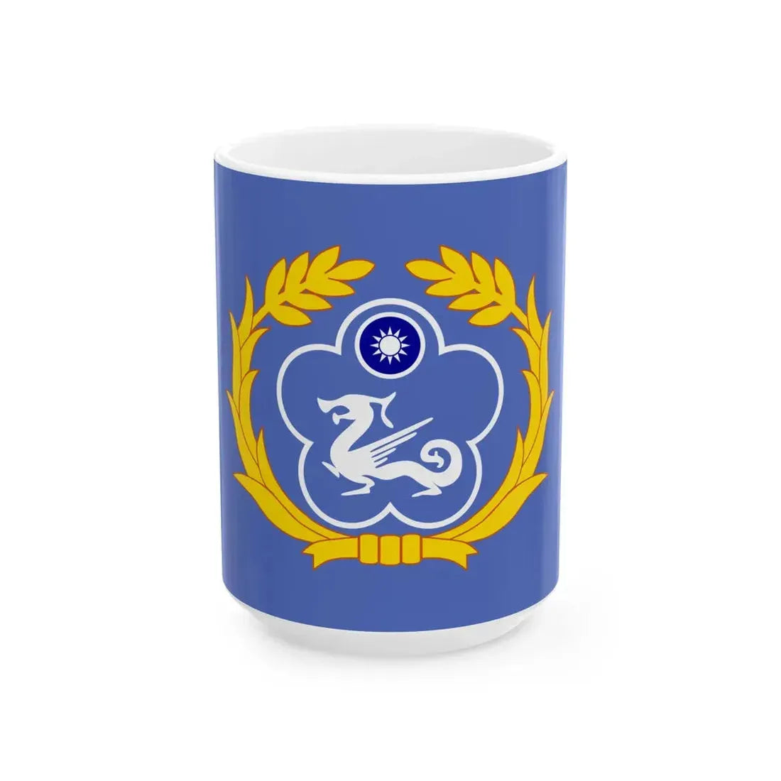 Republic of China Coast Guard ROCCG Flag (China) White Coffee Mug 15oz - Go Mug Yourself
