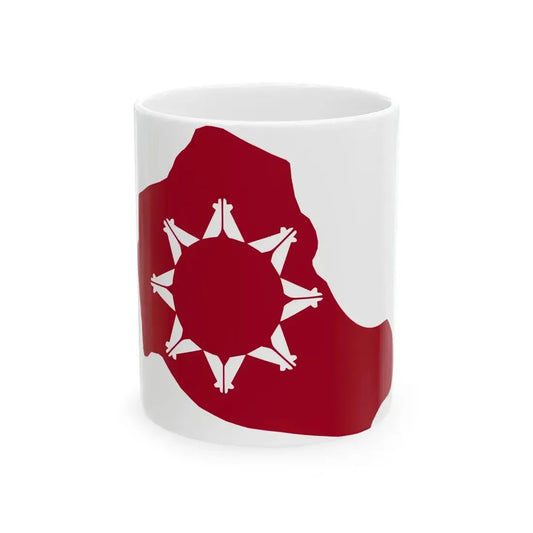 Republic of Lakotah flag map (United States) White Coffee Mug 11oz - Go Mug Yourself
