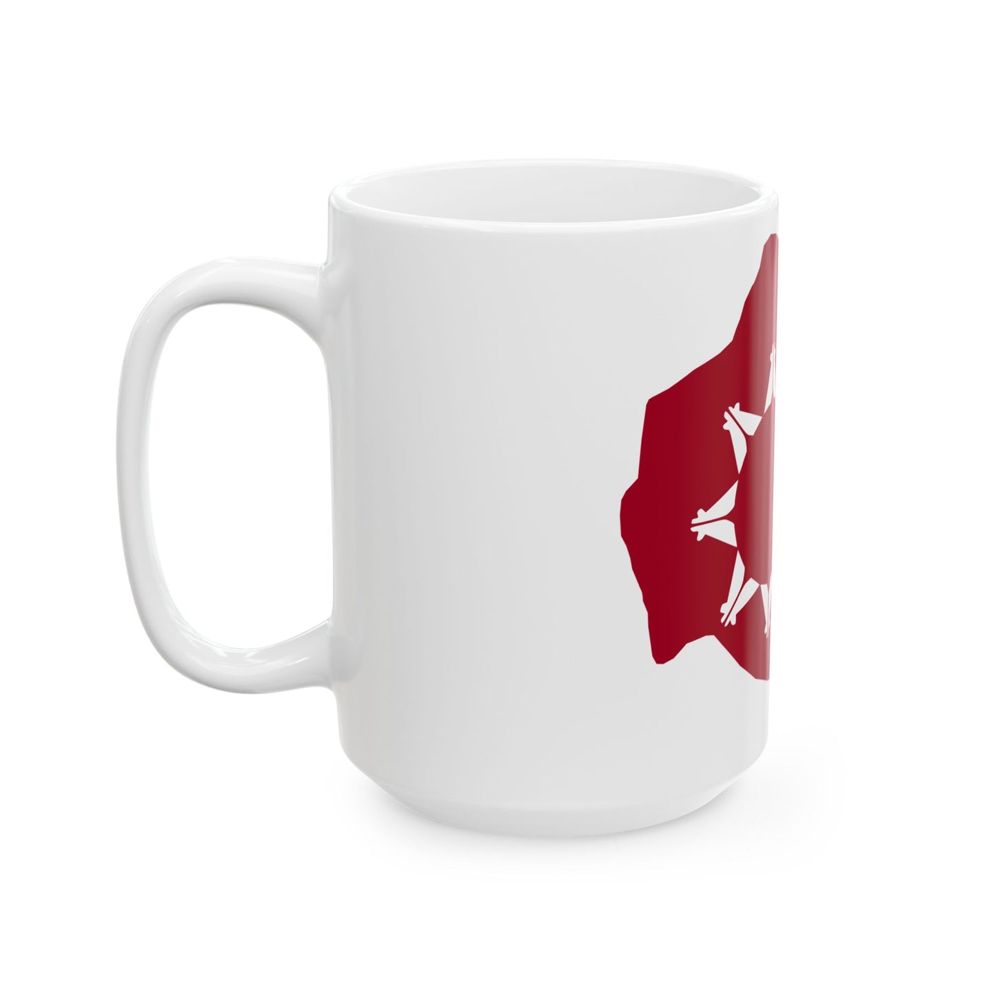 Republic of Lakotah flag map (United States) White Coffee Mug-Go Mug Yourself