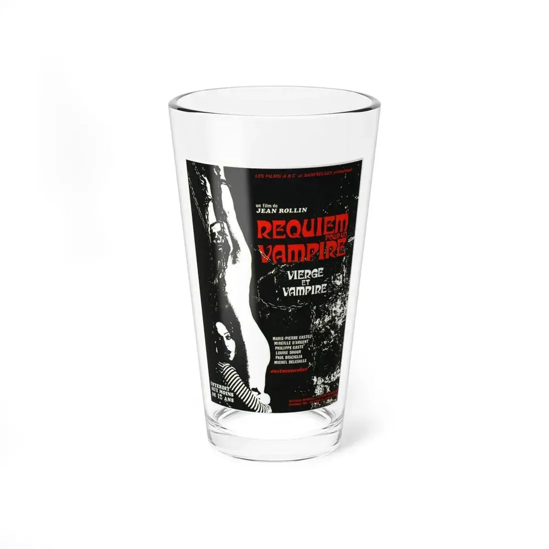 REQUIEM FOR A VAMPIRE (CAGED VIRGINS) 1971 Movie Poster - Pint Glass 16oz 16oz - Go Mug Yourself