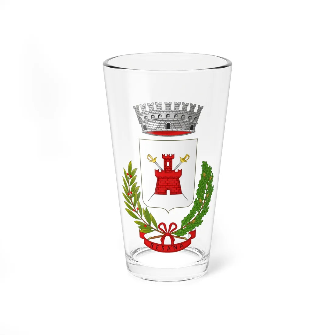 Resana-Stemma (Italy) (Coat of Arms) Pint Glass 16oz 16oz - Go Mug Yourself
