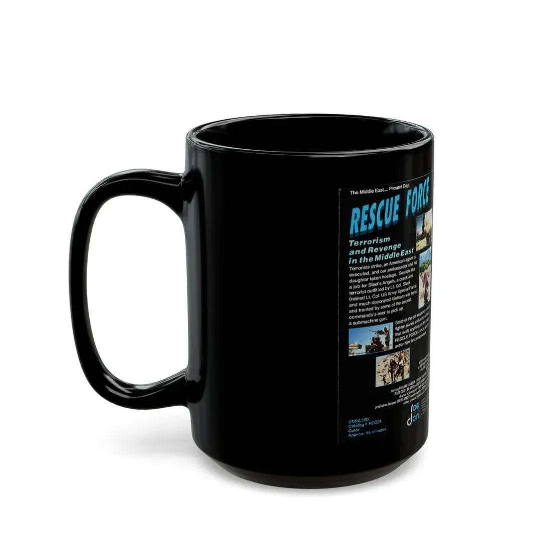 RESCUE FORCE (VHS COVER) - Black Coffee Mug - Go Mug Yourself