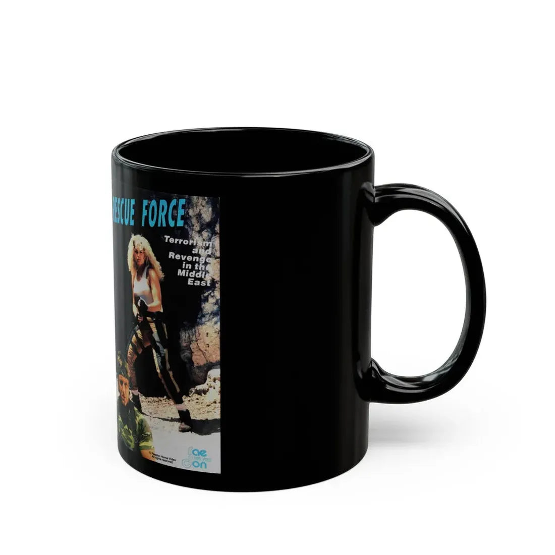RESCUE FORCE (VHS COVER) - Black Coffee Mug - Go Mug Yourself