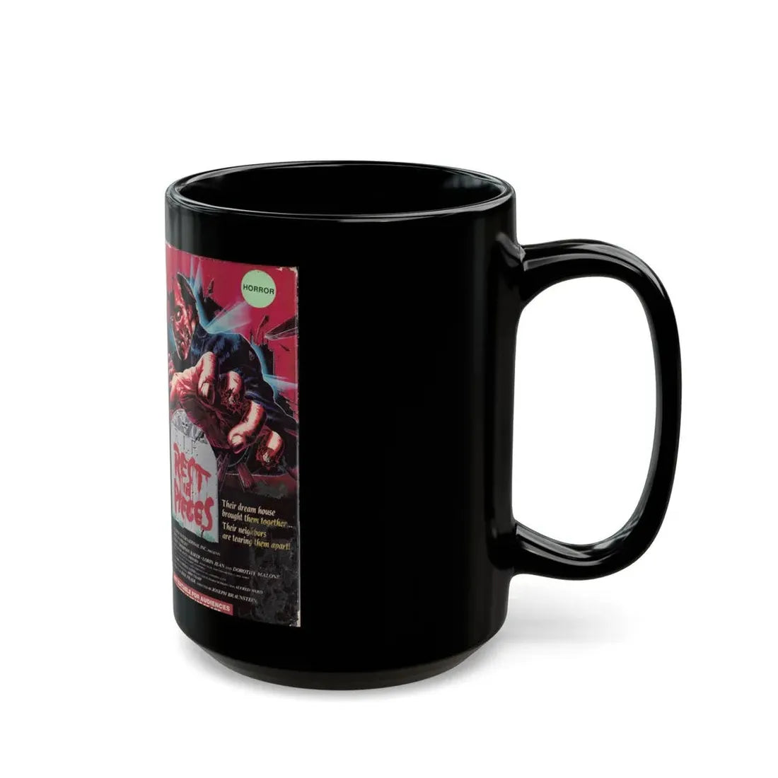 REST IN PIECES (VHS COVER) - Black Coffee Mug - Go Mug Yourself