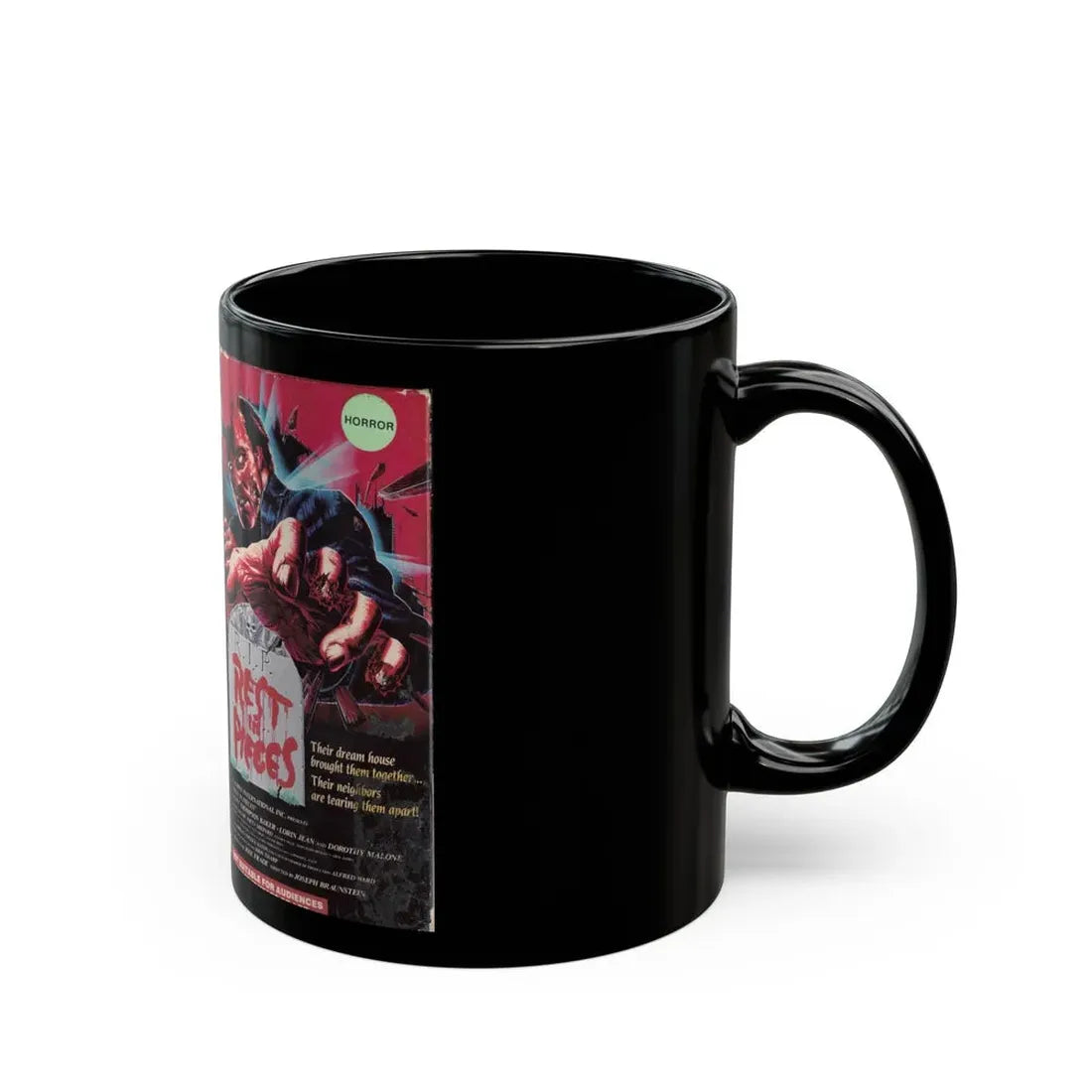 REST IN PIECES (VHS COVER) - Black Coffee Mug - Go Mug Yourself