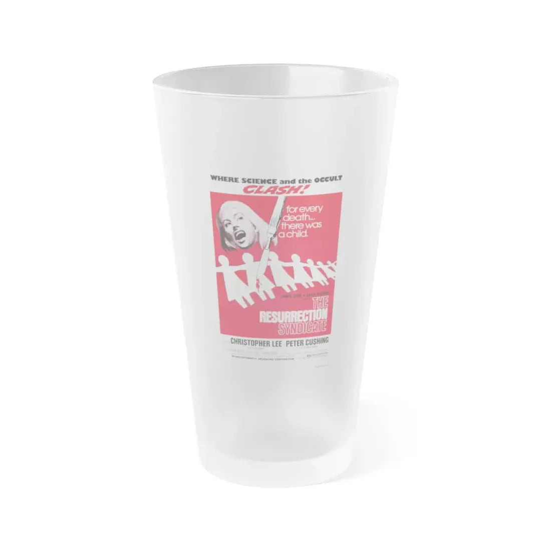 RESURRECTION SYNDICATE (NOTHING BUT THE NIGHT) 1973 Movie Poster - Frosted Pint Glass 16oz Default Title - Go Mug Yourself