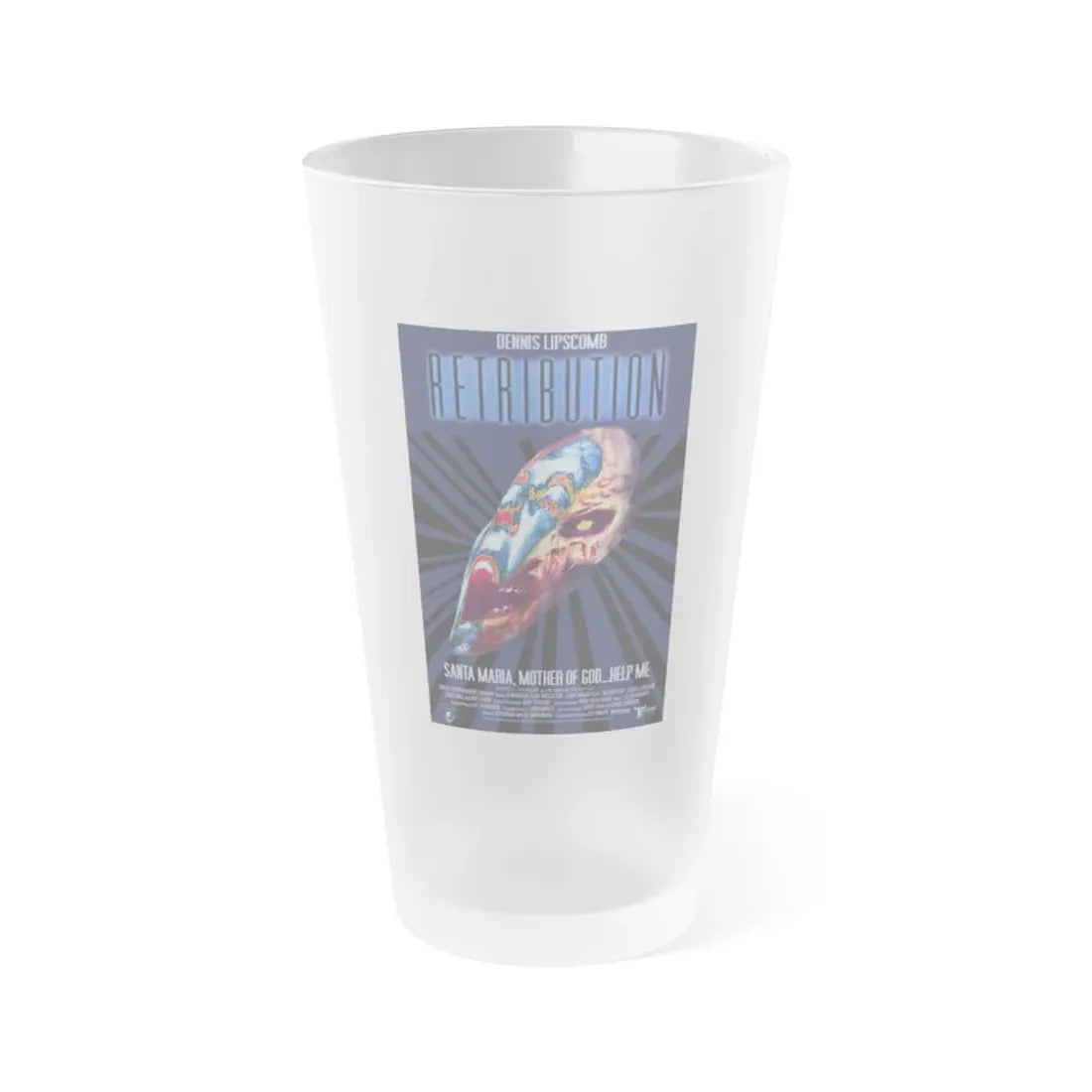 RETRIBUTION 1987 Movie Poster - Frosted Pint Glass 16oz Default Title - Go Mug Yourself