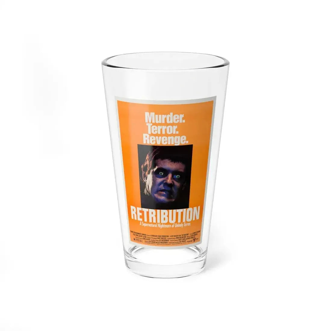 RETRIBUTION (2) 1987 Movie Poster - Pint Glass 16oz 16oz - Go Mug Yourself
