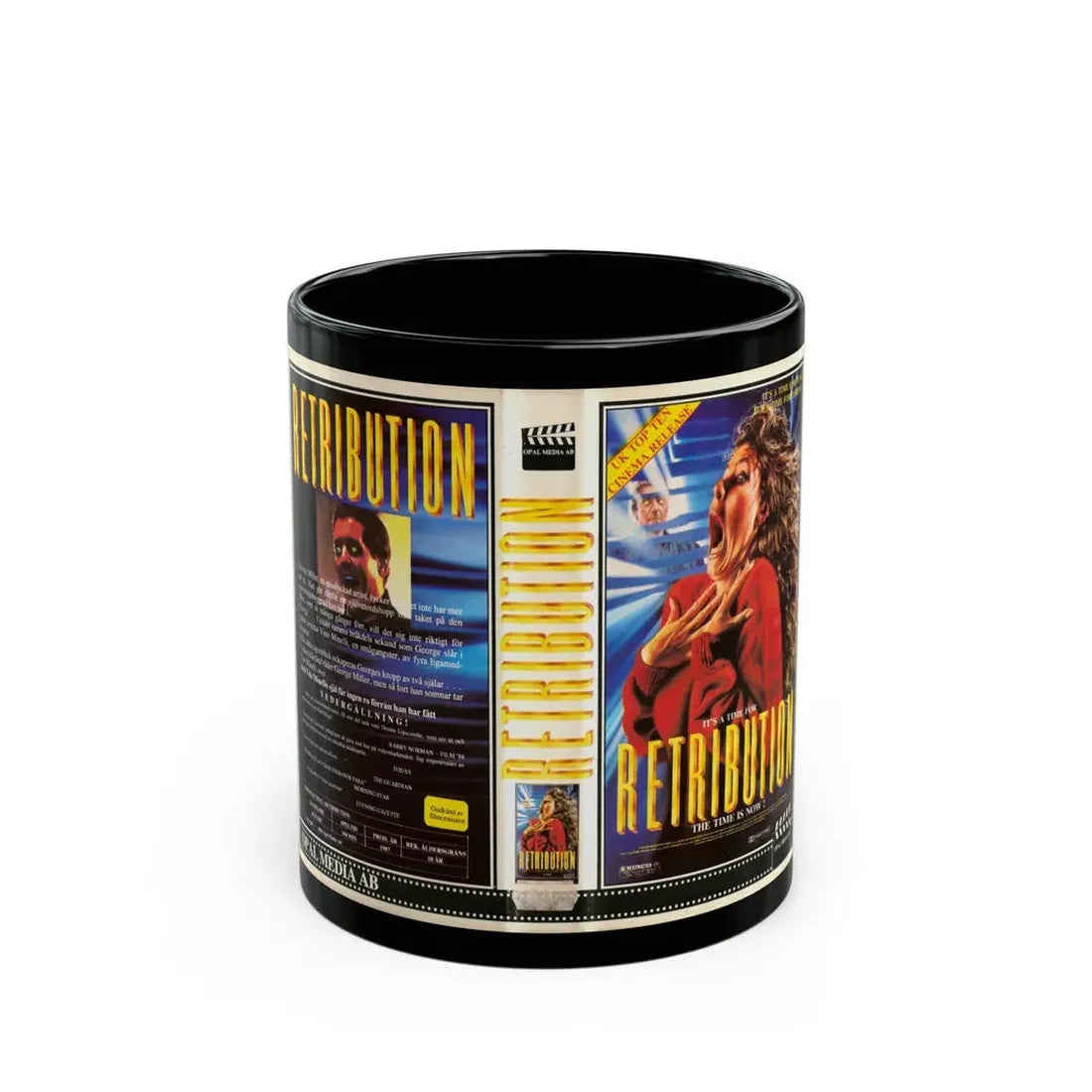 RETRIBUTION (VHS COVER) - Black Coffee Mug 11oz - Go Mug Yourself