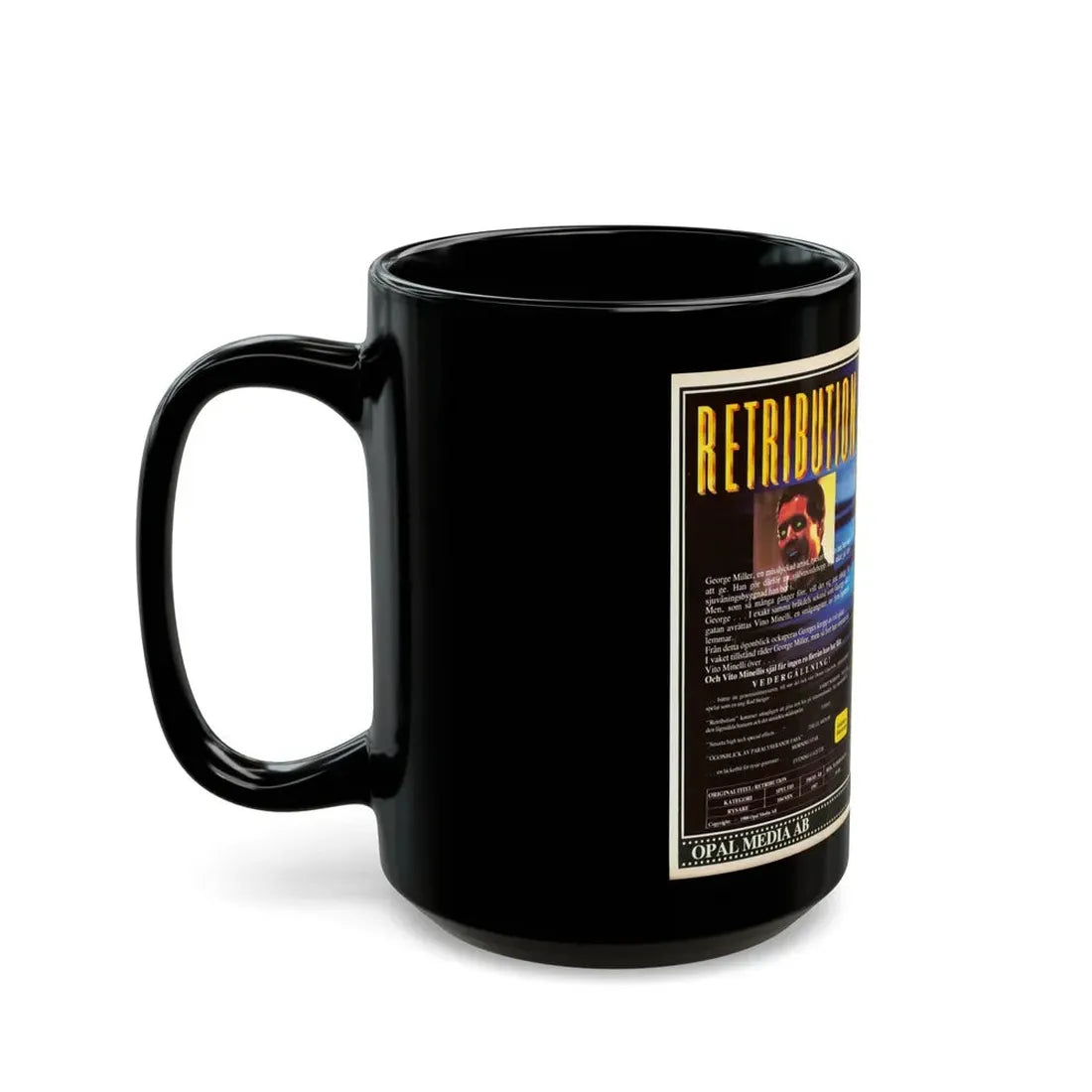 RETRIBUTION (VHS COVER) - Black Coffee Mug - Go Mug Yourself