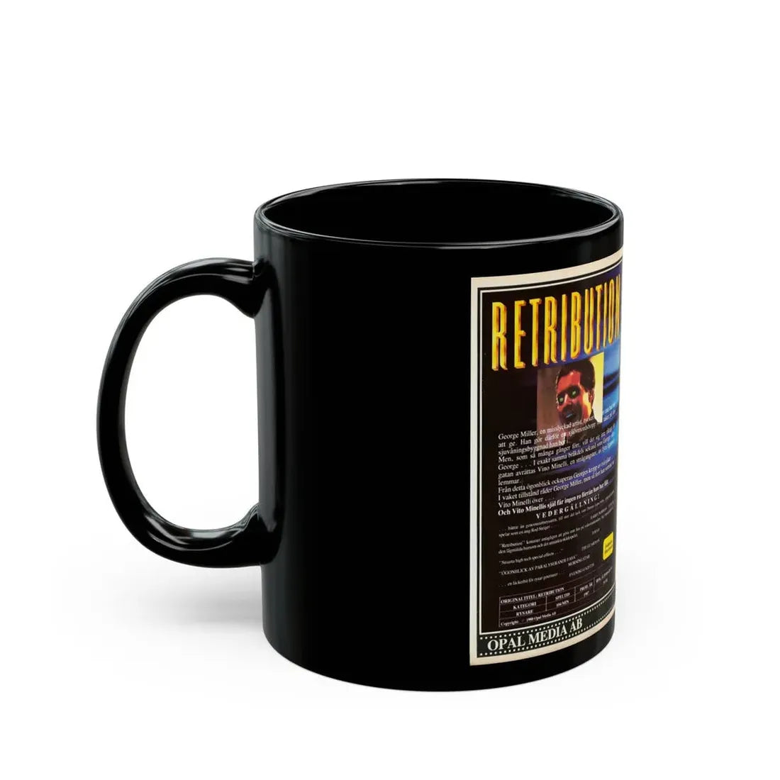 RETRIBUTION (VHS COVER) - Black Coffee Mug - Go Mug Yourself