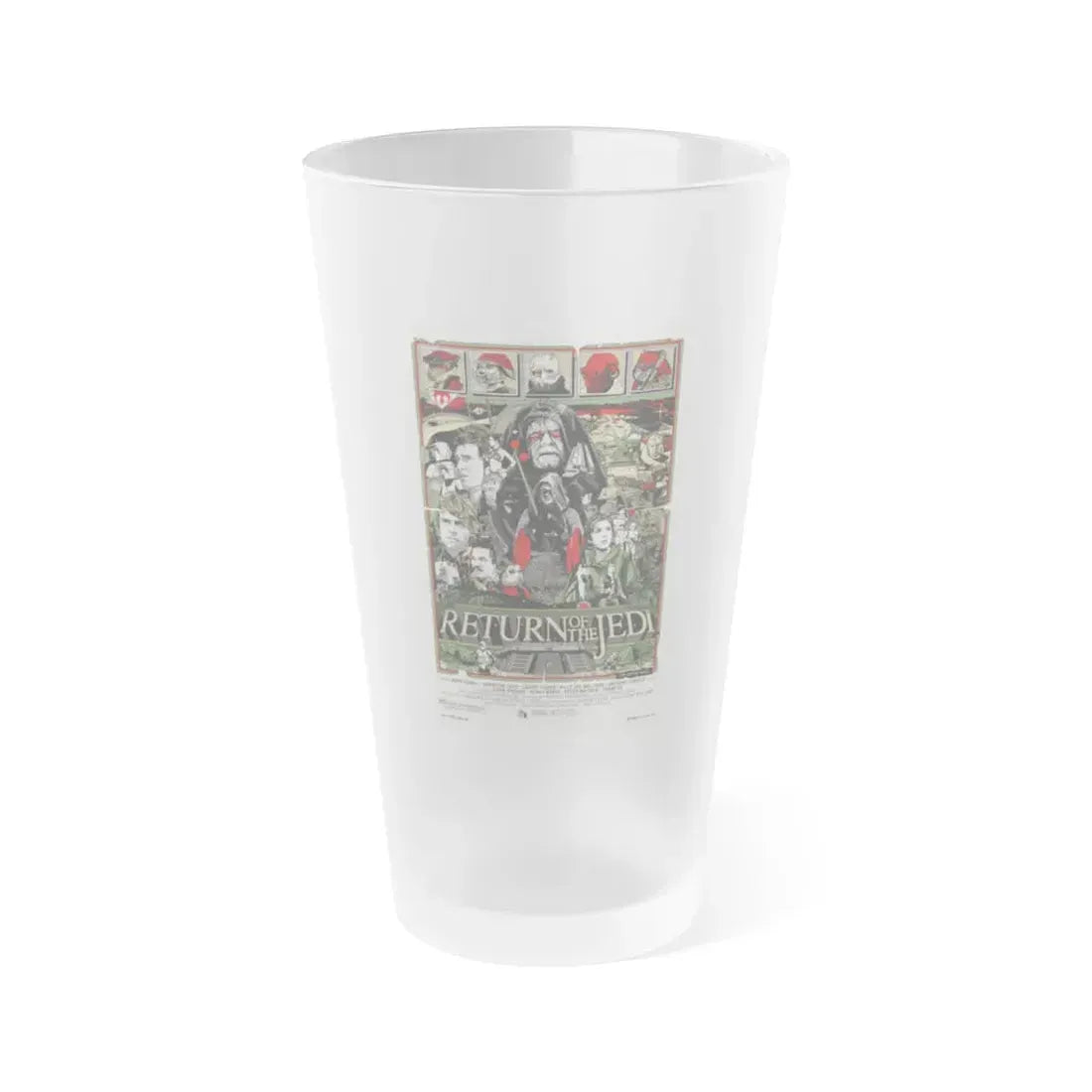 RETURN OF THE JEDI (ALAMO) 1983 Movie Poster - Frosted Pint Glass 16oz 16oz Frosted - Go Mug Yourself
