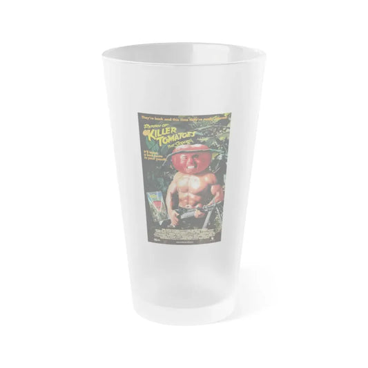 RETURN OF THE KILLER TOMATOES (2) 1988 Movie Poster - Frosted Pint Glass 16oz Default Title - Go Mug Yourself