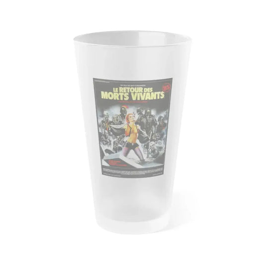 RETURN OF THE LIVING DEAD (FRENCH) 1985 Movie Poster - Frosted Pint Glass 16oz 16oz Frosted - Go Mug Yourself