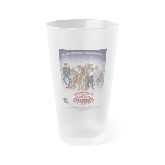 RETURN OF THE LIVING DEAD PART II (GERMAN) 1988 Movie Poster - Frosted Pint Glass 16oz Default Title - Go Mug Yourself