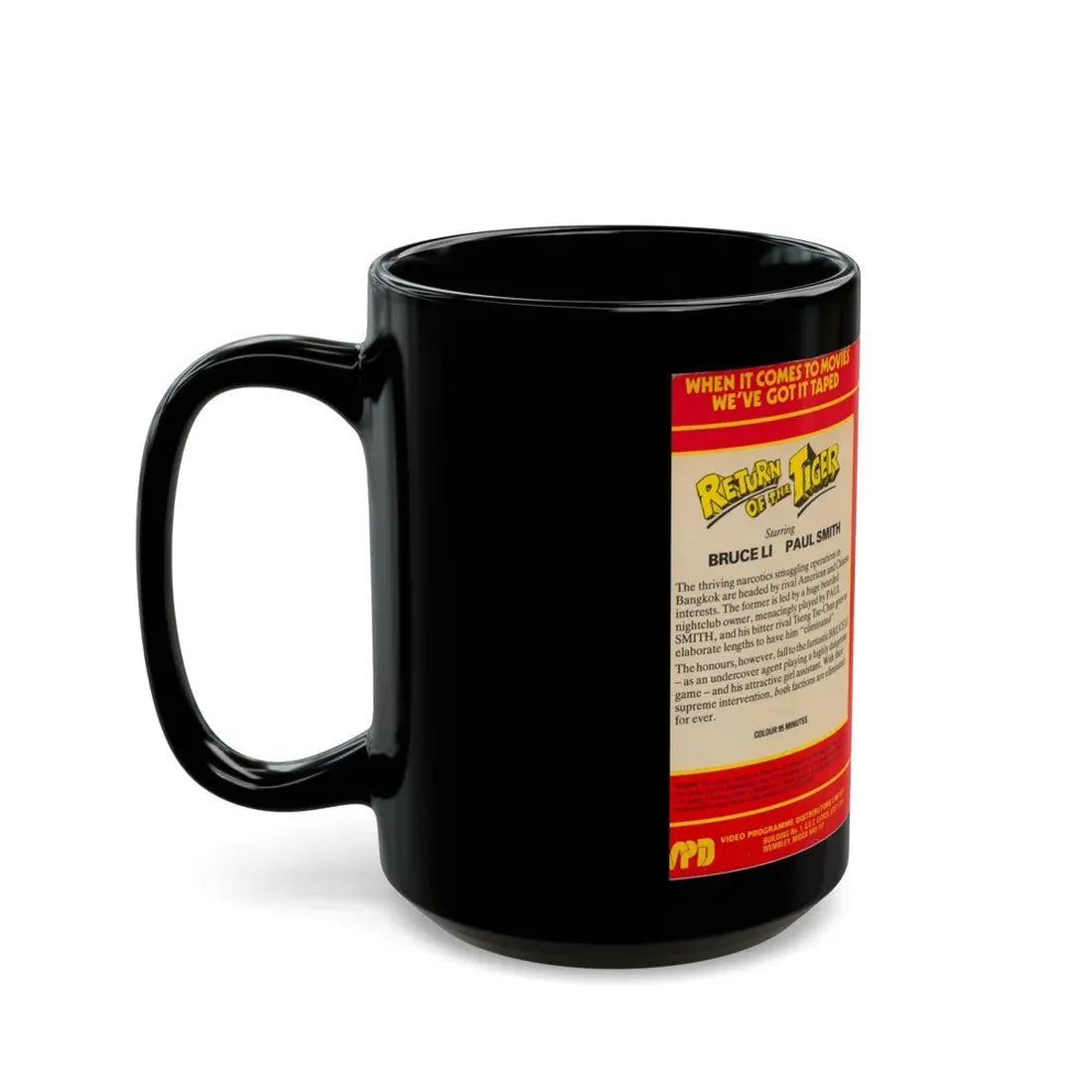 RETURN OF THE TIGER VERSION 2 (VHS COVER) - Black Coffee Mug - Go Mug Yourself