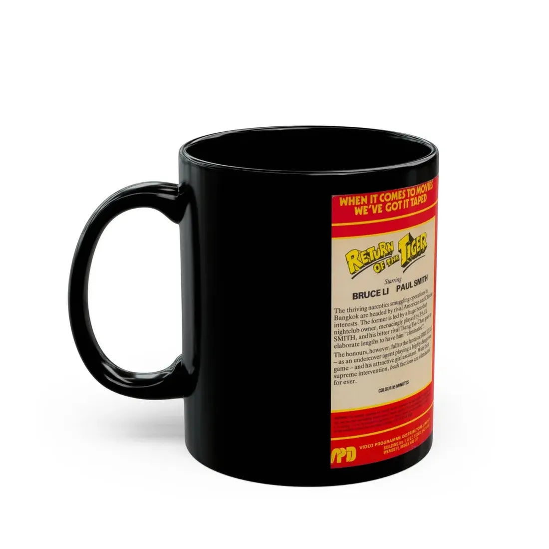 RETURN OF THE TIGER VERSION 2 (VHS COVER) - Black Coffee Mug - Go Mug Yourself