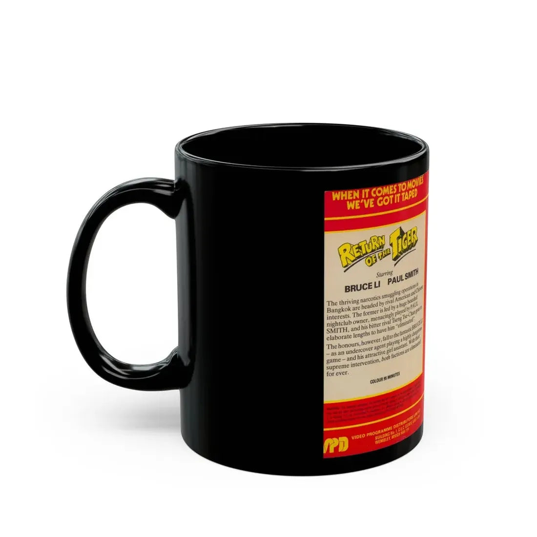 RETURN OF THE TIGER (VHS COVER) - Black Coffee Mug - Go Mug Yourself