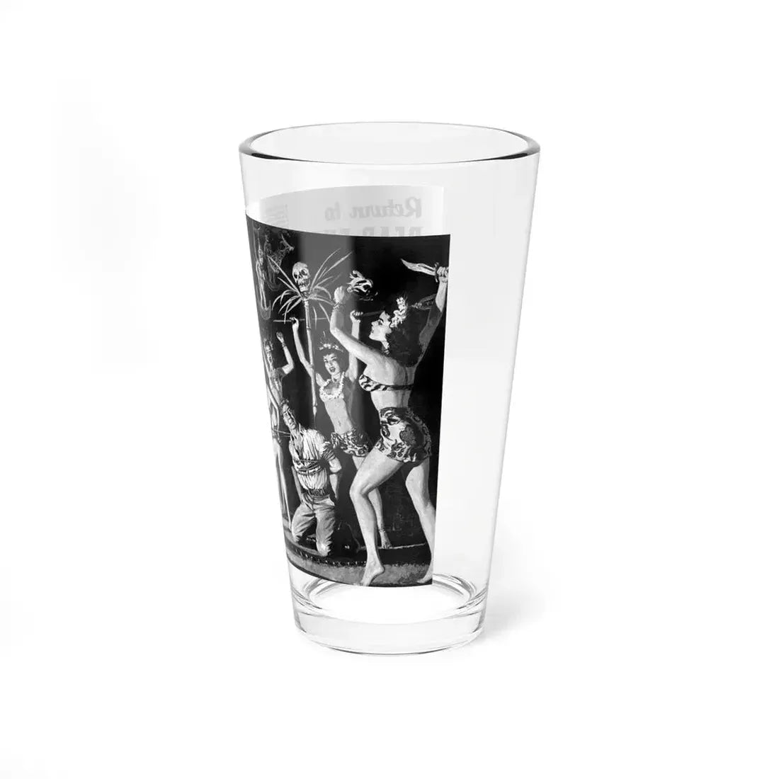 Return to Dead-End Island, Man's Conquest, October 1959 (Magazine Illustration) Pint Glass 16oz - Go Mug Yourself